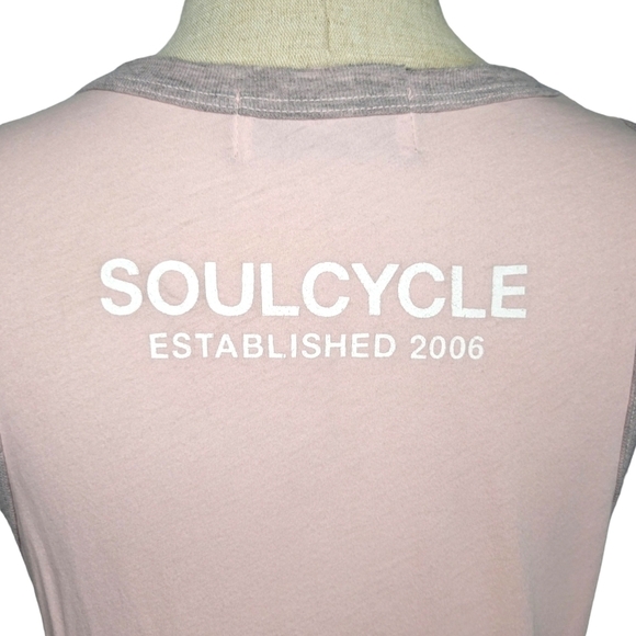 Soulcycle Raw Edge Ringer Tank Top Pink/Gray Womens Size XS Workout Gym Athletic - Picture 5 of 9